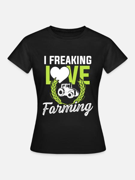ich liebe farming - Frauen T-Shirt - Schwarz