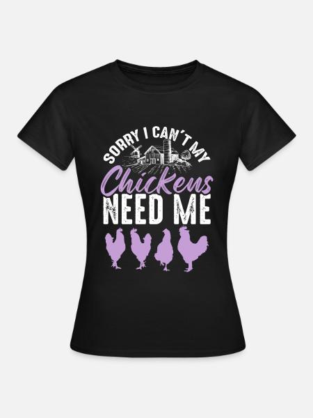 chicken hühner farm - Frauen T-Shirt - Schwarz