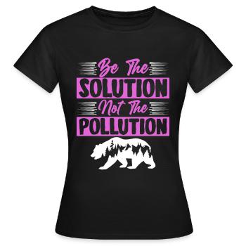 pollution de la planète - T-shirt Femme - noir - Devant - AI Model Female 172 dark (172cm)