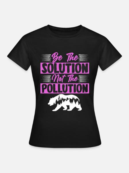 planet verschmutzung - Frauen T-Shirt - Schwarz