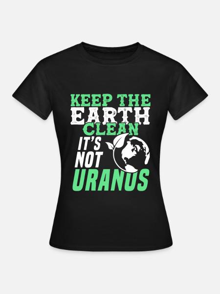 erde sauber halten - Frauen T-Shirt - Schwarz