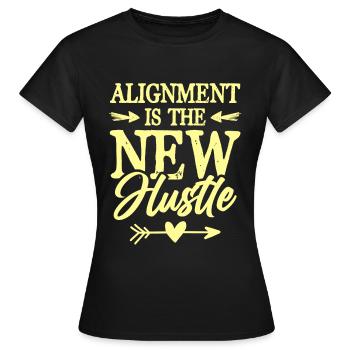 hustle spruch - T-shirt Femme - noir - Devant - AI Model Female 172 dark (172cm)