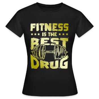 fitness meilleur médicament - T-shirt Femme - noir - Devant - AI Model Female 172 dark (172cm)