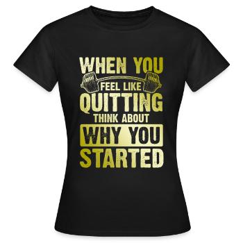 start fitnesss - Women's T-Shirt - black - Front - AI Model Female 172 dark (172cm)