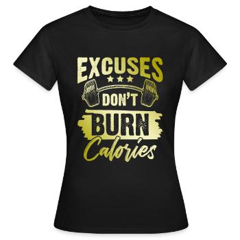 brûler des calories fitness - T-shirt Femme - noir - Devant - AI Model Female 172 dark (172cm)