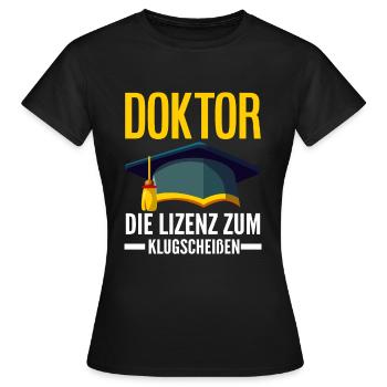 Doktortitel Abschluss - Frauen T-Shirt - Schwarz - Vorne - AI Model Female 172 dark (172cm)