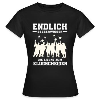 Doktortitel Bachelortitel Master Abschluss - Frauen T-Shirt - Schwarz - Vorne - AI Model Female 172 dark (172cm)