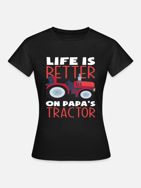 Bauer Lokaler Bio Bauer - Frauen T-Shirt - Schwarz