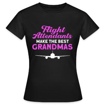 Personnel de cabine de l’hôtesse de l’air hôtesse de l’air - T-shirt Femme - noir - Devant - AI Model Female 172 dark (172cm)