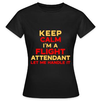Personnel de cabine de l’hôtesse de l’air hôtesse de l’air - T-shirt Femme - noir - Devant - AI Model Female 172 dark (172cm)