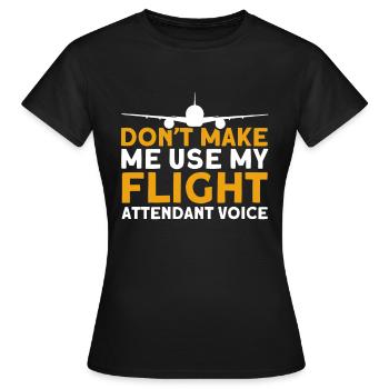 Personnel de cabine de l’hôtesse de l’air hôtesse de l’air - T-shirt Femme - noir - Devant - AI Model Female 172 dark (172cm)