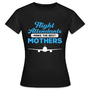 Personnel de cabine de l’hôtesse de l’air hôtesse de l’air - T-shirt Femme - noir - Devant - AI Model Female 172 dark (172cm)
