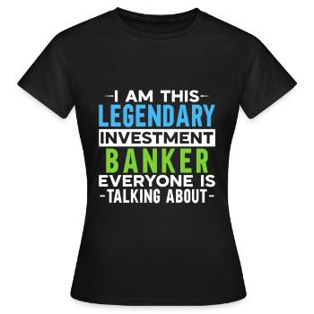 Bänker Bank Geld Banker - Frauen T-Shirt - Schwarz - Vorne - AI Model Female 172 dark (172cm)