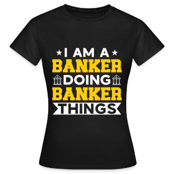 Banquier Banque Argent Banquier - T-shirt Femme - noir - Devant - AI Model Female 172 dark (172cm)
