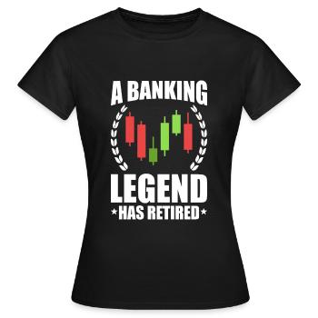 Banquier Banque Argent Banquier - T-shirt Femme - noir - Devant - AI Model Female 172 dark (172cm)
