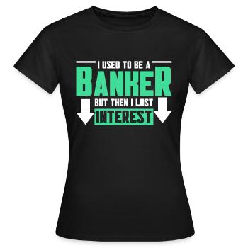Banquier Banque Argent Banquier - T-shirt Femme - noir - Devant - AI Model Female 172 dark (172cm)