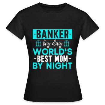 Banquier Banque Argent Banquier - T-shirt Femme - noir - Devant - AI Model Female 172 dark (172cm)