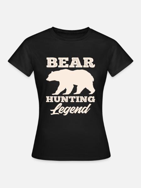 Bär Jäger Legende - Frauen T-Shirt - Schwarz