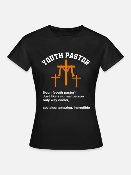 Junger Pfarrer - Dame-T-shirt - sort