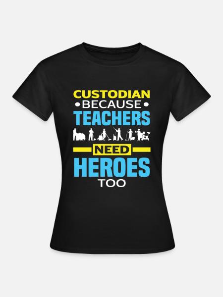 Schulhausmeister Helden Lehrer - Frauen T-Shirt - Schwarz