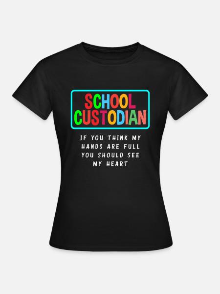 Schulhausmeister Herz Beruf Leidenschaft - Frauen T-Shirt - Schwarz