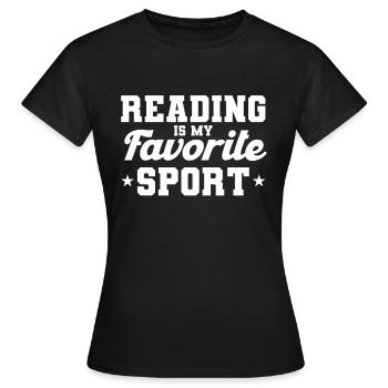 Livre de lecture livre livre cadeau lecture de livres - T-shirt Femme - noir - Devant - AI Model Female 172 dark (172cm)
