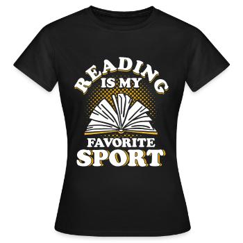 Livre de lecture livre livre cadeau lecture de livres - T-shirt Femme - noir - Devant - AI Model Female 172 dark (172cm)