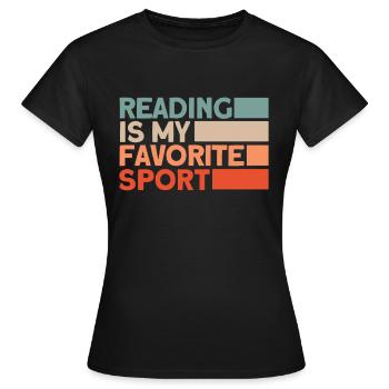 Livre de lecture livre livre cadeau lecture de livres - T-shirt Femme - noir - Devant - AI Model Female 172 dark (172cm)
