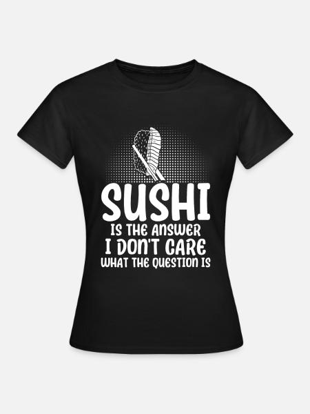 Sushi Geschenk Reis Süß Sushi - Frauen T-Shirt - Schwarz
