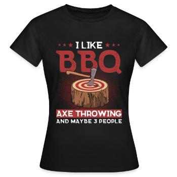Axt Werfer Axt Werfen Axt Geschenk - Frauen T-Shirt - Schwarz - Vorne - AI Model Female 172 dark (172cm)