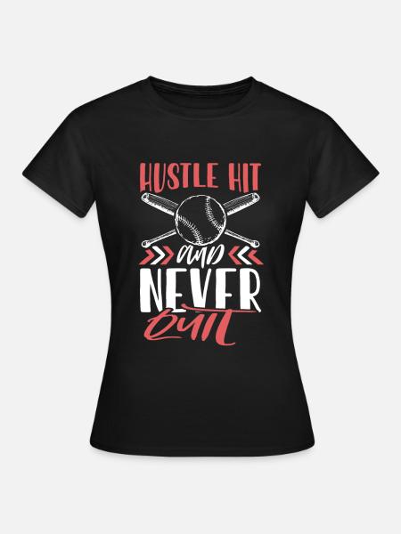 baseball hustle - Frauen T-Shirt - Schwarz