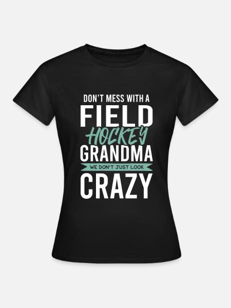 fieldhockey großmutter - Frauen T-Shirt - Schwarz