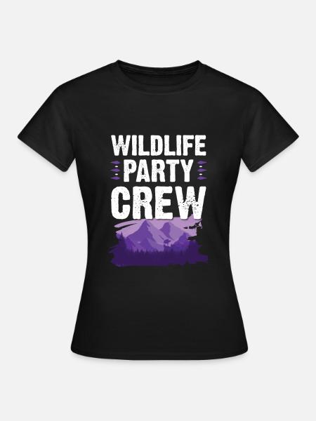 Wildlife Party Crew - Frauen T-Shirt - Schwarz