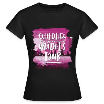 Wildlife Mädels Tour - Frauen T-Shirt - Schwarz - Vorne - AI Model Female 172 dark (172cm)