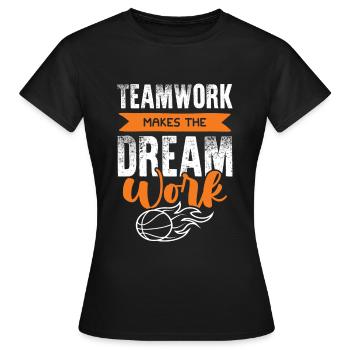 basketball teamwork - Frauen T-Shirt - Schwarz - Vorne - AI Model Female 172 dark (172cm)