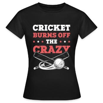Cricket Crazy - T-shirt Femme - noir - Devant - AI Model Female 172 dark (172cm)