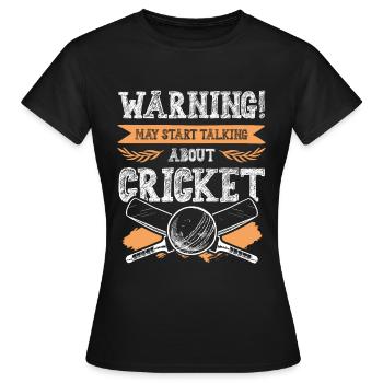 warnung cricket - Frauen T-Shirt - Schwarz - Vorne - AI Model Female 172 dark (172cm)