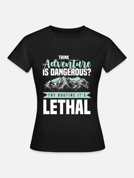 abenteuer klettern - Frauen T-Shirt - Schwarz