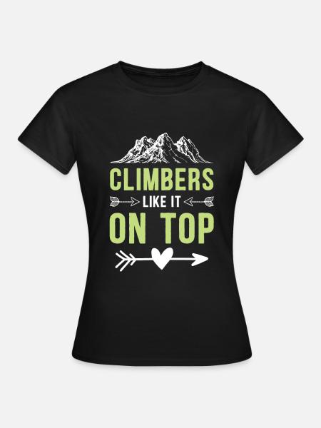 klettern bergspitze - Frauen T-Shirt - Schwarz
