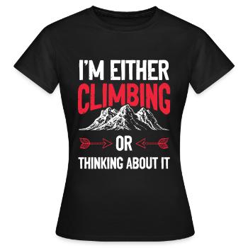 Escalade en plein air - T-shirt Femme - noir - Devant - AI Model Female 172 dark (172cm)