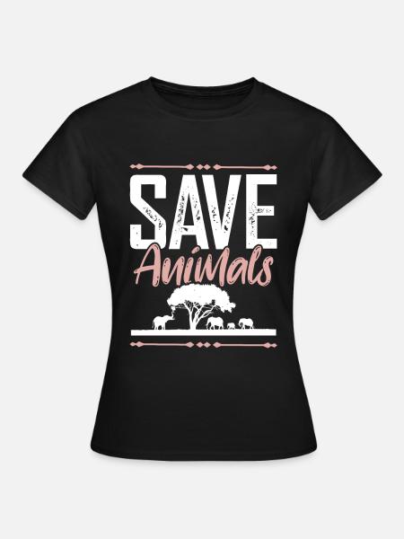 tierschutz spruch - Frauen T-Shirt - Schwarz