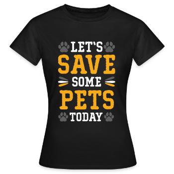 Slogan sur le bien-être animal Activistes des droits des animaux - T-shirt Femme - noir - Devant - AI Model Female 172 dark (172cm)