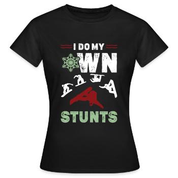 snowboard stunt - Frauen T-Shirt - Schwarz - Vorne - AI Model Female 172 dark (172cm)