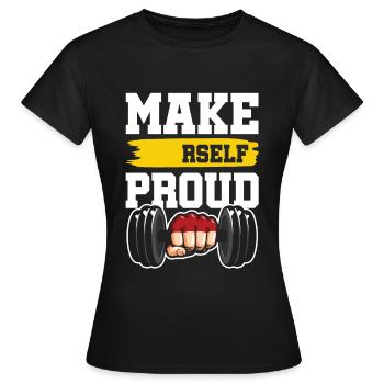 Fitness Stolz Workout - T-shirt Femme - noir - Devant - AI Model Female 172 dark (172cm)