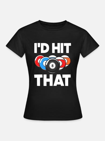 Billardkugeln Billardspieler Geschenk - Frauen T-Shirt - Schwarz