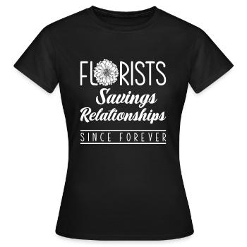 Fleuriste Fleurs Flora Fleuristerie Citation Cadeau - T-shirt Femme - noir - Devant - AI Model Female 172 dark (172cm)
