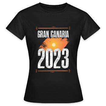 Grande Canarie 2023 (Garantie du prix le plus bas) - T-shirt Femme - noir - Devant - AI Model Female 172 dark (172cm)