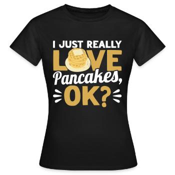 Pfannkuchen Food Lover Best Pancake Maker - Frauen T-Shirt - Schwarz - Vorne - AI Model Female 172 dark (172cm)