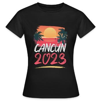 Cancun 2023 - Women's T-Shirt - black - Front - AI Model Female 172 dark (172cm)