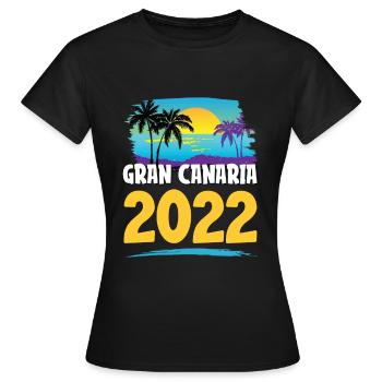 Grande Canarie 2023 (Garantie du prix le plus bas) - T-shirt Femme - noir - Devant - AI Model Female 172 dark (172cm)